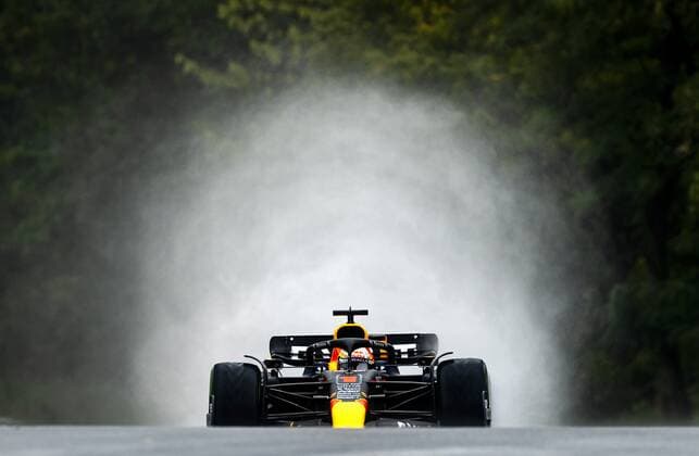 BUDAPEST - Max Verstappen (Oracle Red Bull Racing) in action during practice 3 ahead of the F1 Hungarian Grand Prix at the Hungaroring Circuit on July 30, 2022 in Budapest, Hungary. REMKO DE WAAL Second practice 2022 xVIxANPxSportx xxANPxIVx