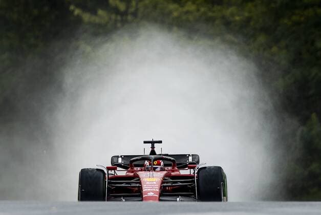 BUDAPEST - Charles Leclerc (Ferrari) in action during the 3rd practice session ahead of the F1 Hungarian Grand Prix at the Hungaroring Circuit on July 30, 2022 in Budapest, Hungary. REMKO DE WAAL Second practice 2022 xVIxANPxSportx xxANPxIVx