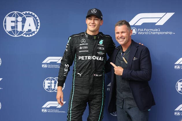 RUSSELL George (gbr), Mercedes AMG F1 Team W13, KRISTENSEN Tom portrait during the Formula 1 Aramco Magyar Nagydij 2022, Hungarian Grand Prix 2022, 12th round of the 2022 FIA Formula One World Championship, WM, Weltmeisterschaft from July 28 to 31, 2022 on the Hungaroring, in Mogyorod, Hungary - F1 - HUNGARIAN GRAND PRIX 2022 DPPI Panoramic  00122030_AV6_7398