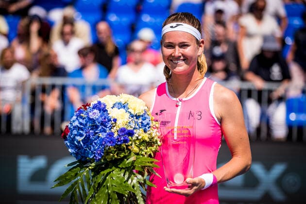 Bilder des Jahres 2022, Sport 07 Juli Sport Themen der Woche KW30 Sport Bilder des Tages Marie Bouzkova (Czech) won the Livesport Prague Open WTA, Tennis Damen women’s tennis tournament, singles, as she beats Anastasia Potapova (Russia) in final match on July 31, 2022, in Prague, Czech Republic. (CTKxPhoto JaroslavxSvoboda) CTKPhotoP2022073103571  SVO 11