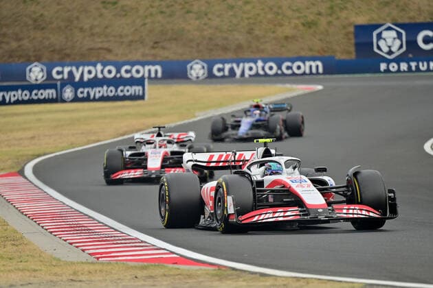 Formel 1 Grand Prix Großer Preis von Ungarn 2022 31.07.2022, Hungaroring, Budapest, Formel 1 Grand Prix Großer Preis von Ungarn 2022 , im Bild Mick Schumacher (DEU), Haas F1 Team, Kevin Magnussen (DNK), Haas F1 Team
