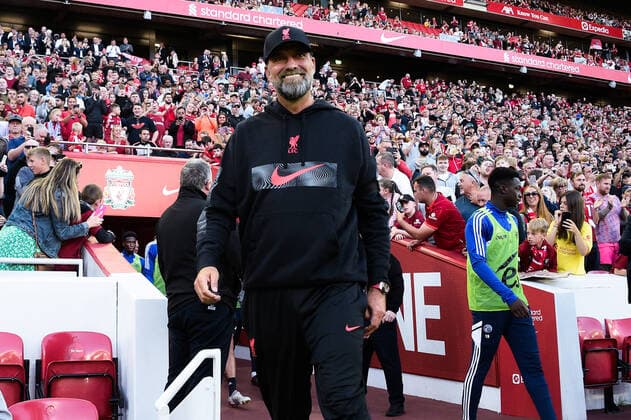 Sport Themen der Woche KW30 Sport Bilder des Tages Presentation - Line up - Jürgen Klopp ( entraineur Liverpool ) - FOOTBALL : Liverpool vs Strasbourg - Amical - 31 07 2022 FedericoPestellini Panoramic 