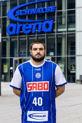 Liqui Moly Handball-Bundesliga: Pressekonferenz und Teampraesentation VfL Gummersbach; 02.08.2022 Jonas Stueber (VfL Gummersbach, 40) Liqui Moly Handball-Bundesliga: Pressekonferenz und Teampraesentation VfL Gummersbach; Gummersbach, Schwalbe arena; 02.08.2022 Copyright: xBEAUTIFULxSPORTS Wunderlx
