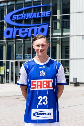 Liqui Moly Handball-Bundesliga: Pressekonferenz und Teampraesentation VfL Gummersbach; 02.08.2022 Ole Pregler (VfL Gummersbach, 23) Liqui Moly Handball-Bundesliga: Pressekonferenz und Teampraesentation VfL Gummersbach; Gummersbach, Schwalbe arena; 02.08.2022 Copyright: xBEAUTIFULxSPORTS Wunderlx