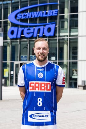 Liqui Moly Handball-Bundesliga: Pressekonferenz und Teampraesentation VfL Gummersbach; 02.08.2022 Lukas Blohme (VfL Gummersbach, 8) Liqui Moly Handball-Bundesliga: Pressekonferenz und Teampraesentation VfL Gummersbach; Gummersbach, Schwalbe arena; 02.08.2022 Copyright: xBEAUTIFULxSPORTS Wunderlx