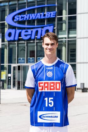 Liqui Moly Handball-Bundesliga: Pressekonferenz und Teampraesentation VfL Gummersbach; 02.08.2022 Miro Schluroff (VfL Gummersbach, 15) Liqui Moly Handball-Bundesliga: Pressekonferenz und Teampraesentation VfL Gummersbach; Gummersbach, Schwalbe arena; 02.08.2022 Copyright: xBEAUTIFULxSPORTS Wunderlx