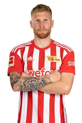 Andreas Voglsammer; 1.FC Union Berlin FCU Fußball Fussball Bundesliga Herren DFL Porträttermin Saison 2022 2023 02.08.2022 Kader, Porträt, Vorstellung, Präsentation, Pressetermin, GER