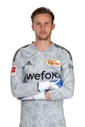 Torwart Frederik Rönnow; 1.FC Union Berlin FCU Fußball Fussball Bundesliga Herren DFL Porträttermin Saison 2022 2023 02.08.2022 Kader, Porträt, Vorstellung, Präsentation, Pressetermin, GER