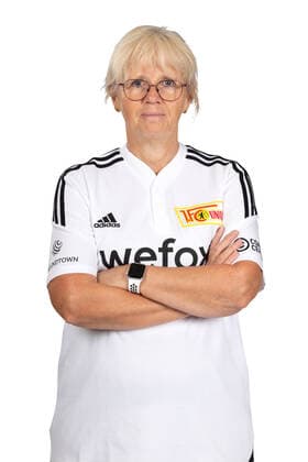Mannschaftsleiterin Susanne Kopplin; 1.FC Union Berlin FCU Fußball Fussball Bundesliga Herren DFL Porträttermin Saison 2022 2023 02.08.2022 Kader, Porträt, Vorstellung, Präsentation, Pressetermin, GER
