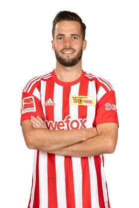 Niko Gießelmann; 1.FC Union Berlin FCU Fußball Fussball Bundesliga Herren DFL Porträttermin Saison 2022 2023 02.08.2022 Kader, Porträt, Vorstellung, Präsentation, Pressetermin, GER