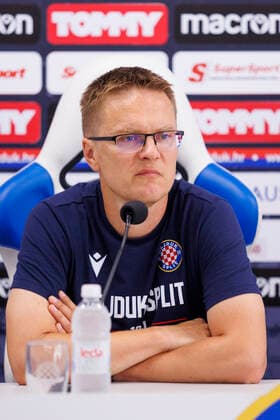 HNK Hajduk held a press conference, PK, Pressekonferenz before the UEFA Conference League match HNK Hajduk press conference before UEFA Conference League match against Vitoria SC in Split, Croatia on August 3, 2022. Valdas Dambrauskas MiroslavxLelas PIXSELL