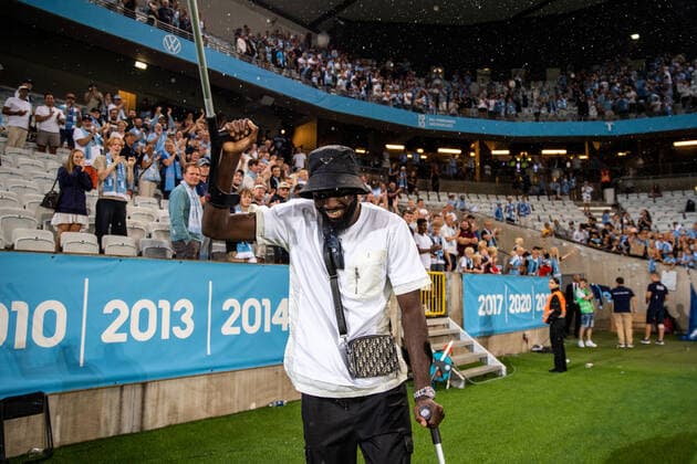 Fußball, EL-Quali, Malmö FF - F91 Dudelange 220804 MahamÃ Siby of Malmö FF after the UEFA Europa League qualification match between Malmö FF and Diddeleng on August 4, 2022 in Malmö. Photo: Mathilda Ahlberg BILDBYRAN COP 240 MA0288 fotboll football soccer fotball uefa europa league kval qualifying round qualification malmö ff diddeleng bbeng dudelange Copyright: MATHILDAxAHLBERG BB220804BB303