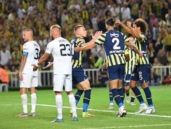 Attila Szalai of Fenerbahce SK during the UEFA Europa League Third Qualifying Round first Leg match between Fenerbahce SK and FC Slovacko at Ulker Stadium in Istanbul Turkey on August 04 , 2022. ( Photo by Seskimphoto ) 
