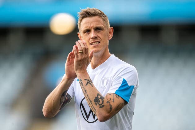 220804 Soren Rieks of Malmö FF ahead of the UEFA Europa League qualification match between Malmö FF and Diddeleng on August 4, 2022 in Malmö. Photo: Mathilda Ahlberg BILDBYRAN COP 240 MA0288 fotboll football soccer fotball uefa europa league kval qualifying round qualification malmö ff diddeleng bbeng dudelange Copyright: MATHILDAxAHLBERG BB220804BB682