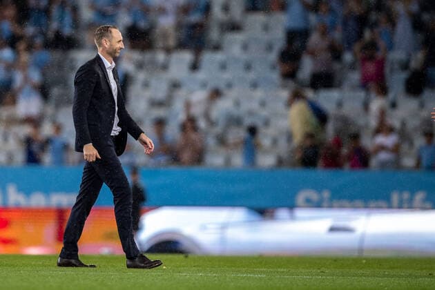 220804 Andreas Georgson, head coach and director of Malmö FF during the UEFA Europa League qualification match between Malmö FF and Diddeleng on August 4, 2022 in Malmö. Photo: Mathilda Ahlberg BILDBYRAN COP 240 MA0288 fotboll football soccer fotball uefa europa league kval qualifying round qualification malmö ff diddeleng bbeng dudelange Copyright: MATHILDAxAHLBERG BB220804BB721