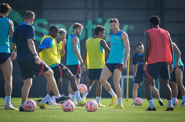 Sport Themen der Woche KW31 Barcelona, August 6, 2022. R. Lewandowski during the training before de match vs Pumas (Mex) for the Joan Gamper Trophy. Photo: Felipe Mondino *** Barcelona, August 6, 2022 R Lewandowski during the training before the match vs Pumas Mex for the Joan Gamper Trophy Photo Felipe Mondino Copyright: xFelipexMondinox