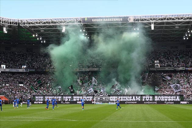 MOENCHENGLADBACH, GERMANY - AUGUST 6, 2022: The football match of Bundesliga Borussia Mönchengladbach vs TSG 1899 Hoffenheim.  Copyright: xVITALIIxKLIUIEVx
