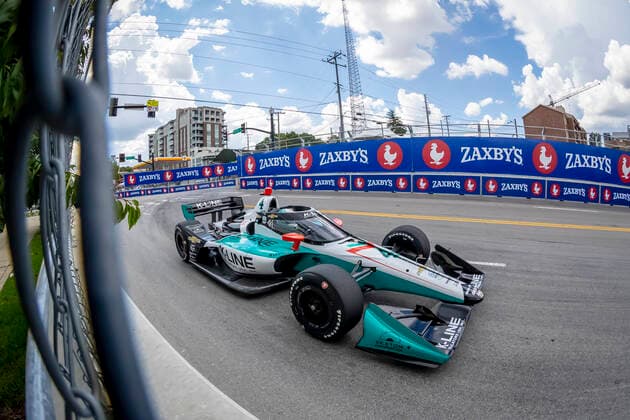 August 6, 2022, Nashville, TN, United States of America: DALTON KELLETT (4) of Stouffville, Canada travels through the turns during a practice for the Big Machine Music City Grand Prix on the Streets Of Nashville in Nashville TN. Nashville United States of America - ZUMAa161 20220806_zaa_a161_029 Copyright: xWalterxG.xArcexSr.x