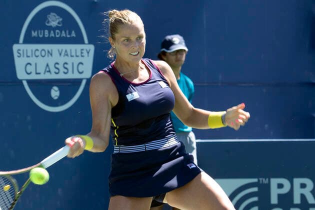 August 6, 2022, San Jose, California, USA: San Jose, California, U.S. - Shelby Rogers advances to Sundays finals after her 2 set win over Veronika Kudermetova at the Mubadala Silicon Valley Classic Saturday in San Jose. Rogers won 6:4 6:4. San Jose USA - ZUMAw332 20220806_zap_w332_004 Copyright: xNealxWatersx
