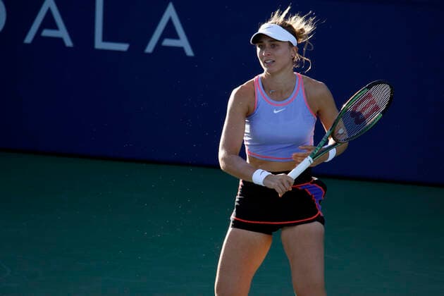 August 6, 2022, San Jose, California, USA: San Jose, California, U.S. - Paula Badosa lost her semi-final match to Daria Kasatkina Saturday at the Mubadala Silicon Valley Classic in San Jose. Badosa lost 6:2 6:4. San Jose USA - ZUMAw332 20220806_zap_w332_046 Copyright: xNealxWatersx