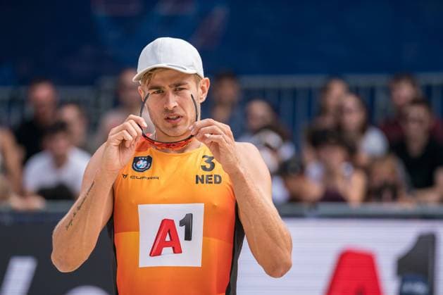 Beach volleyball, Beachvolleyball - CEV Nations Cup 2022 VIENNA,AUSTRIA,07.AUG.22 - BEACH VOLLEYBALL - CEV BeachVolley Nations Cup 2022. Image shows Steven Van De Velde (NED).  GEPAxpictures xJohannesxFriedl