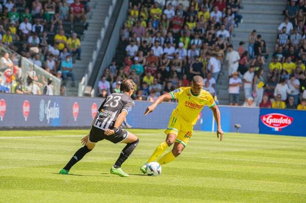 Marcus Coco (FC NANTES) FOOTBALL : Angers SCO vs FC Nantes - Ligue 1 - JournÃ e 1- 07 08 2022 BaptisteAutissier Panoramic 