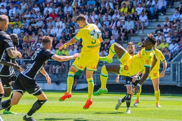 Evann Guessand (FC NANTES) FOOTBALL : Angers SCO vs FC Nantes - Ligue 1 - JournÃ e 1- 07 08 2022 BaptisteAutissier Panoramic 
