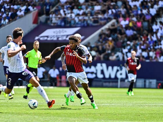 Jean Clair Todibo (ogc) FOOTBALL : Toulouse vs Nice - 1ere Journee du Championnat de Ligue1 UBEREATS - Toulouse - 07 08 2022 ThierryBreton Panoramic 
