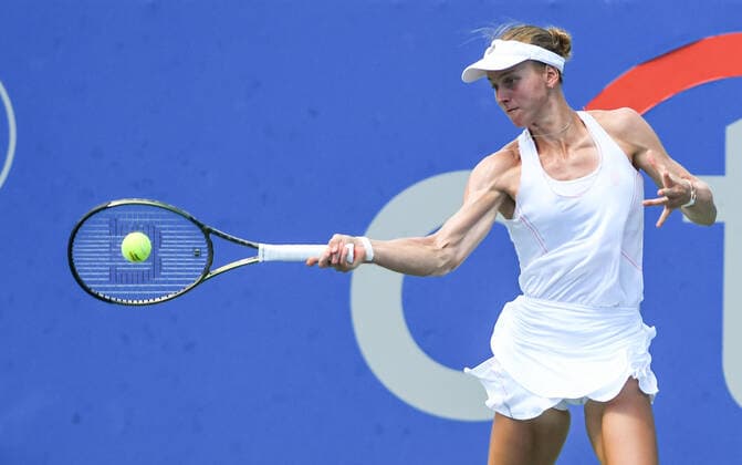 August 7, 2022, Washington, D.C, U.S: LIUDMILLA SAMSONOVA hits a forehand during the Citi Open womenÃ¢â‚¬â ¢s final against Kaia Kanepi at the Rock Creek Tennis Center. Washington U.S. - ZUMAg196 20220807_zap_g196_016 Copyright: xKylexGustafsonx