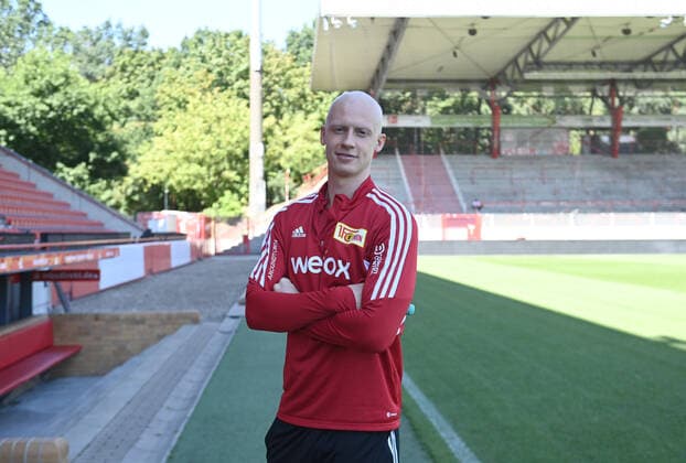 Sport Themen der Woche KW32 Sport Bilder des Tages Fussball, Herren, Saison 2022 2023, 1. Bundesliga, 1. FC Union Berlin, Medienrunde mit Timo Baumgartl (1. FC Union Berlin) im Stadion An der Alten Försterei, 10.08. 2022, *** Football, men, season 2022 2023, 1 Bundesliga, 1 FC Union Berlin, media round with Timo Baumgartl 1 FC Union Berlin at the stadium An der Alten Försterei, 10 08 2022, Copyright: xMatthiasxKochx