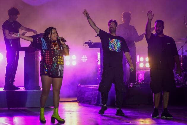 Eröffnungstag - Showact Marteria bei der Eröffnungsfeier der European Championships in München am 10.08.2022, Deutschland, Oberbayern München Olypiapark Oberbayern Deutschland