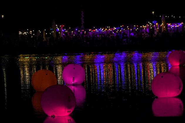 Eröffnungstag - Lichtermeer bei der Eröffnungsfeier der European Championships in München am 10.08.2022, Deutschland, Oberbayern München Olypiapark Oberbayern Deutschland