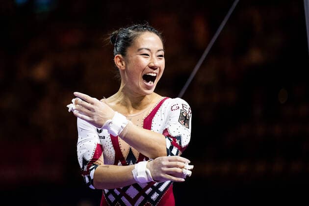 Bilder des Jahres 2022, Sport 08 August Sport Themen der Woche KW32 Sport Bilder des Tages 220811 Kim Bui of Germany celebrates after competing on the Uneven Bars in women s artistic gymnastics all-around final during day 1 of the European Championships on August 11, 2022 in Munich. Photo: Mathias Bergeld BILDBYRAN kod MB MB0422 artistisk gymnastik artistic gymnastics europamästerskap em em 2022 european championships munich 2022 womens individual all-around final bbeng day 1 dam women germany tyskland *** 220811 Kim Bui of Germany celebrates after competing on the Uneven Bars in women s artistic gymnastics all around final during day 1 of the European Championships on August 11, 2022 in Munich Photo Mathias Bergeld BILDBYRAN kod MB MB0422 artistisk gymnastik artistic gymnastics europamästerskap em em 2022 european championships munich 2022 womens individual all around final bbeng day 1 dam women germany tyskland,  Copyright: MATHIASxBERGELD BB220811MB103