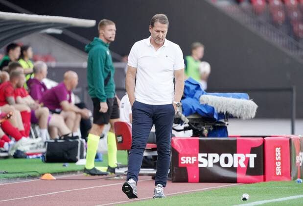 Foto Manuel Geisser 11.08.2022 Stadion Letzigrund UEFA Europa League Qualifikation 2022 2023 FC Zuerich - Linfield FC.Bild :Franco Foda Trainer (FC Zuerich) Aktion Einzelbild Gestik