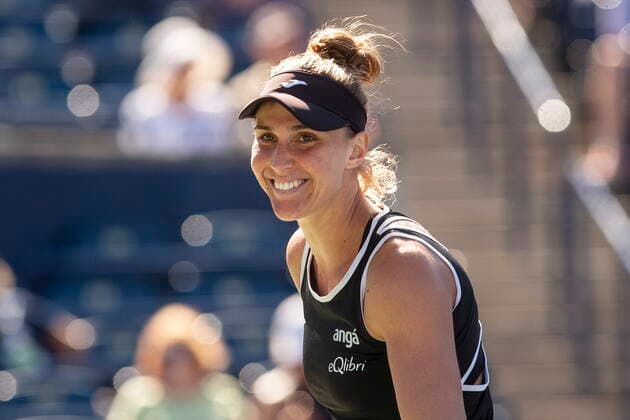 August 11, 2022, TORONTO, ON, CAN: Beatriz Haddad Maia reacts during her win over Iga Swiatek in National Bank Open tennis action in Toronto on Thursday, August 11, 2022. Beatriz Haddad Maia  - ZUMAc35_ 20220811_zaf_c35_197 Copyright: xChrisxYoungx