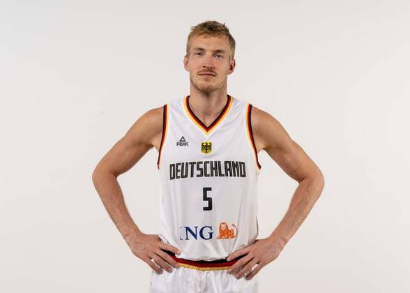 EuroBasket 2022, DBB - Kader Basketball Köln 08.08.2022 Deutsche Basketball Nationalmannschaft Herren Männer Kader für die Eurobasket 2022 Europameisterschaft Nils Giffey (Deutschland, No.05)