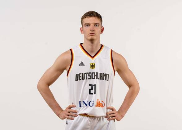 EuroBasket 2022, DBB - Kader Basketball Köln 08.08.2022 Deutsche Basketball Nationalmannschaft Herren Männer Kader für die Eurobasket 2022 Europameisterschaft Justus Hollatz (Deutschland, No.21)