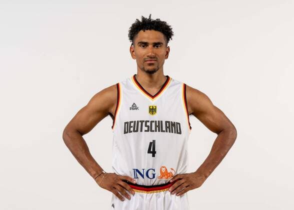 EuroBasket 2022, DBB - Kader Basketball Köln 08.08.2022 Deutsche Basketball Nationalmannschaft Herren Männer Kader für die Eurobasket 2022 Europameisterschaft Maodo Lo (Deutschland, No.04)
