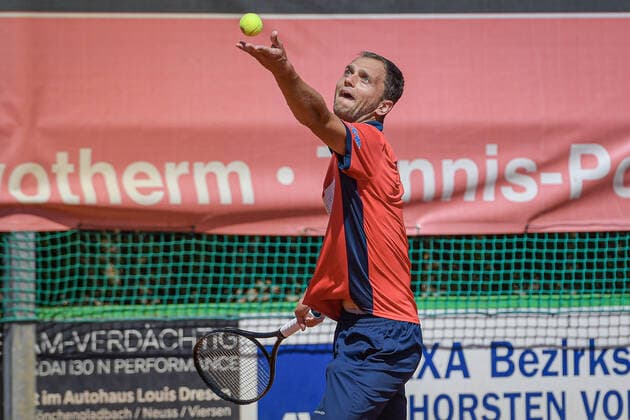 Aleksandr Nedovyesov (KAZ) (Badwerk Gladbacher HTC 1) 12.08.2022 ¢ Tennis Bundesliga ¢ Badwerk Gladbacher HTC 1 vs TC Bredeney 1