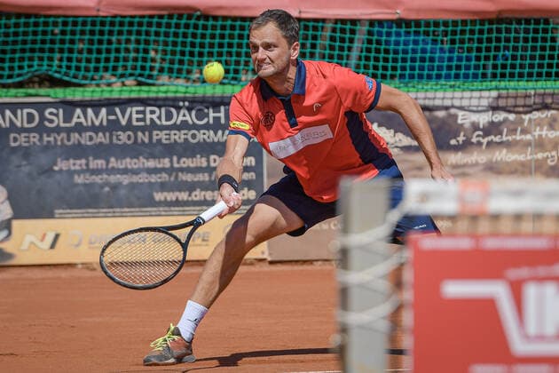Aleksandr Nedovyesov (KAZ) (Badwerk Gladbacher HTC 1) 12.08.2022 ¢ Tennis Bundesliga ¢ Badwerk Gladbacher HTC 1 vs TC Bredeney 1