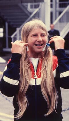 June 18, 1980, Eastbourne, England, United Kingdom: 15-year old ANDREA JAEGER from Illinois beat Rosemary Casals in the second round of the women s singles BMW Championship tennis match. Eastbourne United Kingdom - ZUMAk09_ 19800618_jtc_k09_785 Copyright: xKeystonexPressxAgencyx