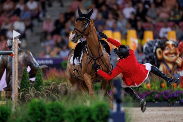 Sport Themen der Woche KW32 Sport Bilder des Tages HERNING - ECCO FEI World Championships 2022, HERNING - ECCO FEI World Championships 2022 THIEME Andre (GER), DSP Chakaria FEI World Jumping Championship - Individual - Second Competition - Round 2 Agria FEI World Jumping Championship presented by Helgstrand Herning, MCH Messecenter 12. August 2022 - *** HERNING ECCO FEI World Championships 2022, HERNING ECCO FEI World Championships 2022 THIEME Andre GER , DSP Chakaria FEI World Jumping Championship Individual Second Competition Round 2 Agria FEI World Jumping Championship presented by Helgstrand Herning, MCH Messecenter 12 August 2022