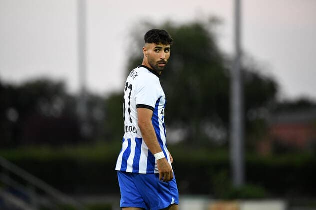 Fussball, Herren, Saison 2022 2023, Regionalliga Nordost (2. Spieltag), Hertha BSC II - SV Babelsberg 03, Nader El-Jindaoui (Hertha BSC II), 12.08. 2022, Copyright: xSebastianxRäppold MatthiasxKochx