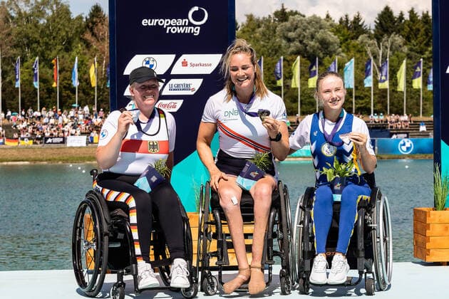 Bilder des Jahres 2022, Sport 08 August Sport Themen der Woche KW32 Winner Women s Single Sculls PR1 1. Norway Birgit Skarstein 2. Germany Manuela Diening 3. Anna Sheremet GER, European Championships Munich 2022, 13.08.2022 photo: Eibner Roger Buerke European Championships 2022, Munich, Rowing Munich Oberschleissheim *** Winner Women s Single Sculls PR1 1 Norway Birgit Skarstein 2 Germany Manuela Diening 3 Anna Sheremet GER, European Championships Munich 2022, 13 08 2022 photo Eibner Roger Buerke European Championships 2022, Munich, Rowing Munich Oberschleissheim Copyright: xEibner-Pressefoto RogerxBuerkex EP_RBE