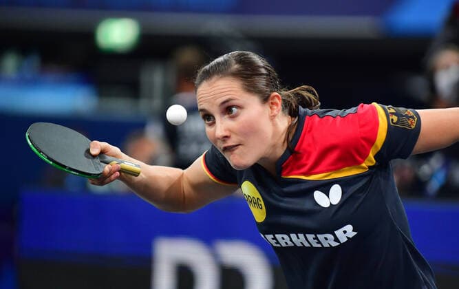 Sport Themen der Woche KW32 Sport Bilder des Tages Tischtennis: Europameisterschaften 2022 in München WINTER_Sabine, TSV Schabhausen, Germany, Deutschland, Deutsche Meisterin 2022, beim Auftakt der Europameisterschaften München Audi Dome, Rudi-Sedlmayer-Halle Deutschland *** Table Tennis European Championships 2022 in Munich WINTER Sabine, TSV Schabhausen, Germany, Germany, German Champion 2022, at the start of the European Championships Munich Audi Dome, Rudi Sedlmayer Halle Germany