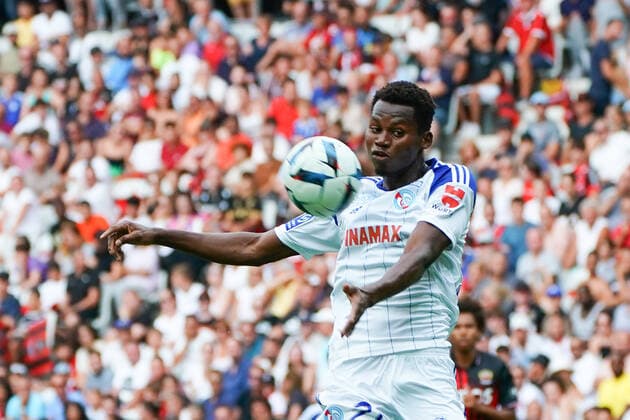 Habib Diallo (RC Strasbourg) FOOTBALL : OGC Nice vs Strasbourg - Ligue 1 Uber Eats - Nice - 14 08 2022 NorbertScanella Panoramic 