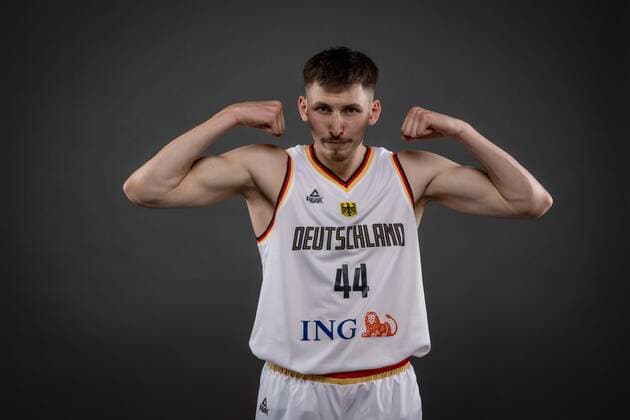 EuroBasket 2022, DBB - Kader Basketball Köln 08.08.2022 Deutsche Basketball Nationalmannschaft Herren Männer Kader für die Eurobasket 2022 David Krämer (Deutschland, No.44) Kraemer Kramer