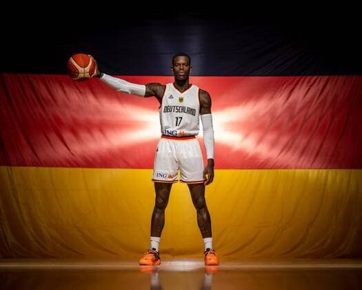 EuroBasket 2022, DBB - Kader Basketball Köln 08.08.2022 Deutsche Basketball Nationalmannschaft Herren Männer Kader für die Eurobasket 2022 Europameisterschaft Dennis Schröder Schroeder (Deutschland, No.17) Schröder Schroder