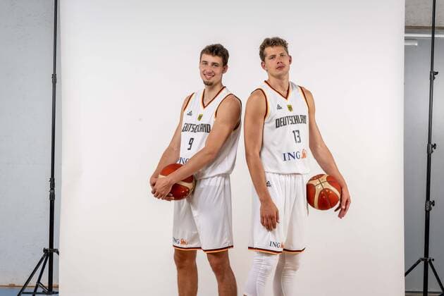 EuroBasket 2022, DBB - Kader Basketball Köln 08.08.2022 Deutsche Basketball Nationalmannschaft Herren Männer Kader für die Eurobasket 2022 Franz Wagner (Deutschland, No.09) Moritz Wagner (Deutschland, No.13) Brüder