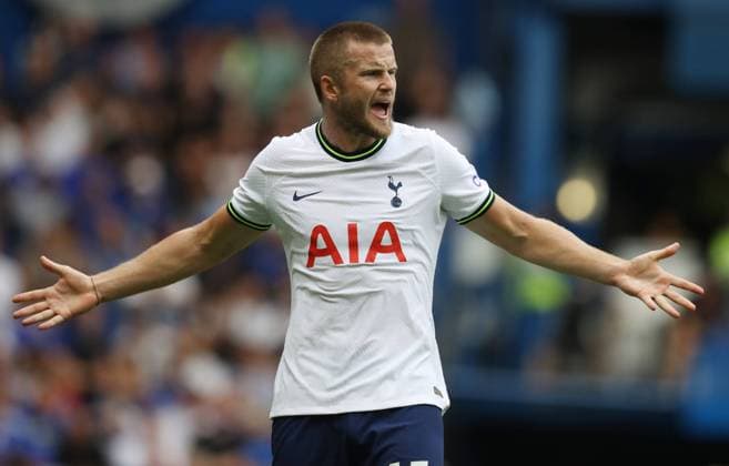 London, England, 14th August 2022. Eric Dier of Tottenham Hotspur during the Premier League match at Stamford Bridge, London. Picture credit should read: Paul Terry Sportimage EDITORIAL USE ONLY. No use with unauthorised audio, video, data, fixture lists, club league logos or live services. Online in-match use limited to 120 images, no video emulation. No use in betting, games or single club league player publications. SPI-1792-0104